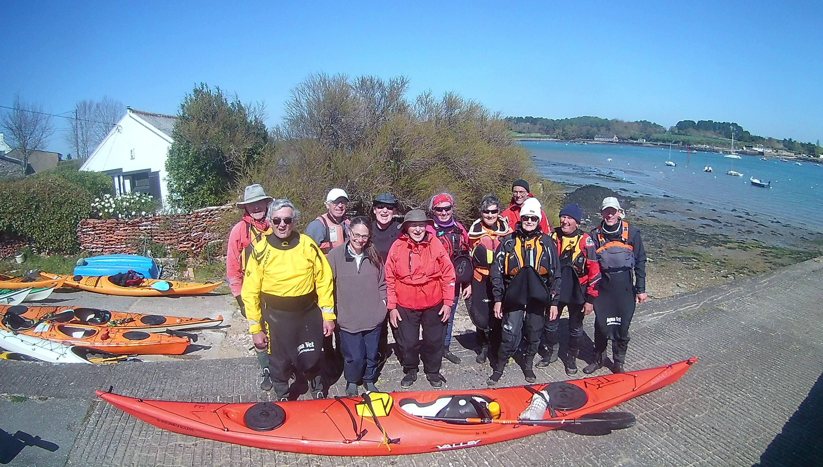 Le groupe de la sortie sur la rivière d'Auray