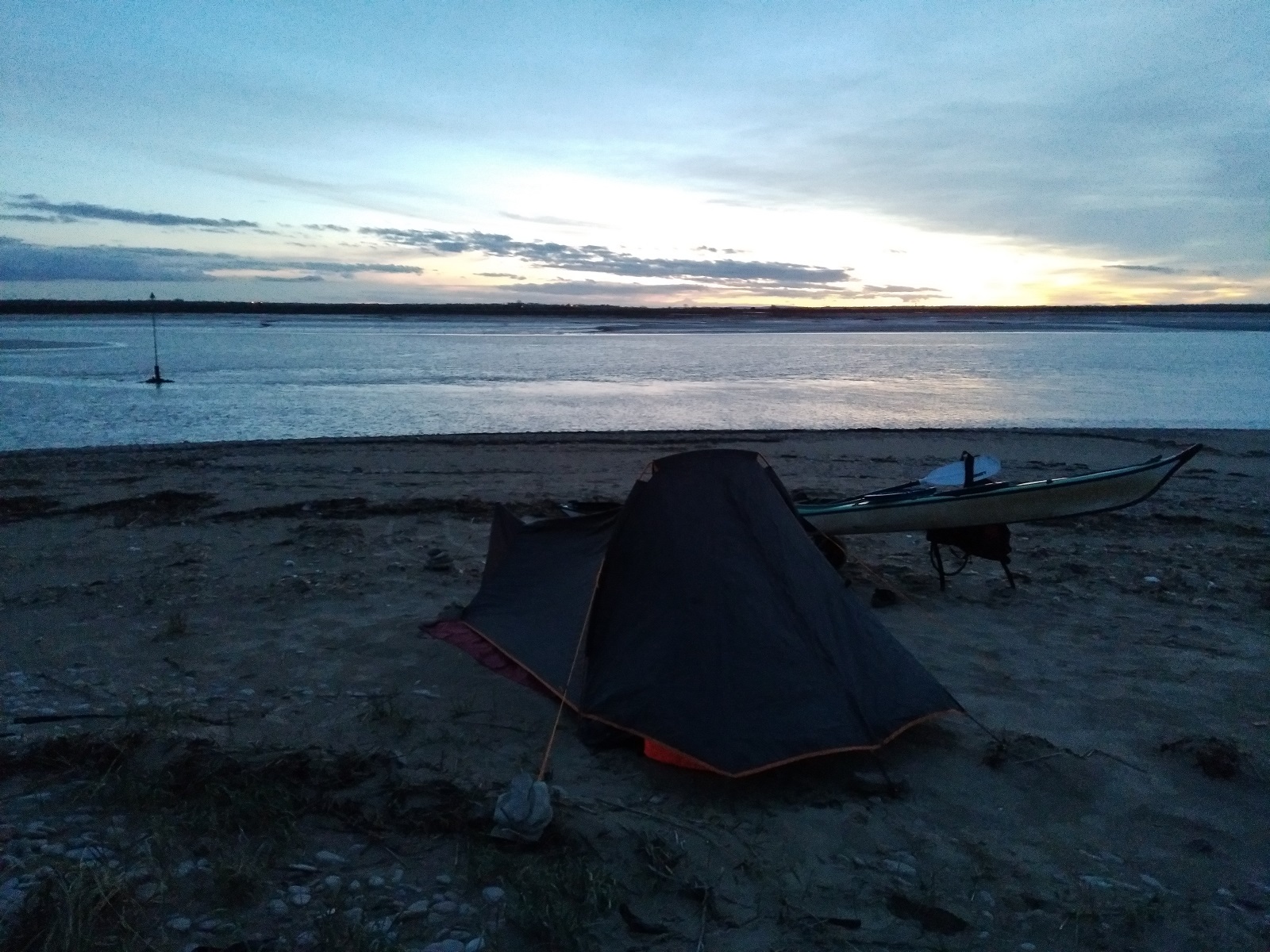 Coucher de soleil sur la baie des Veys et la Manche.jpg