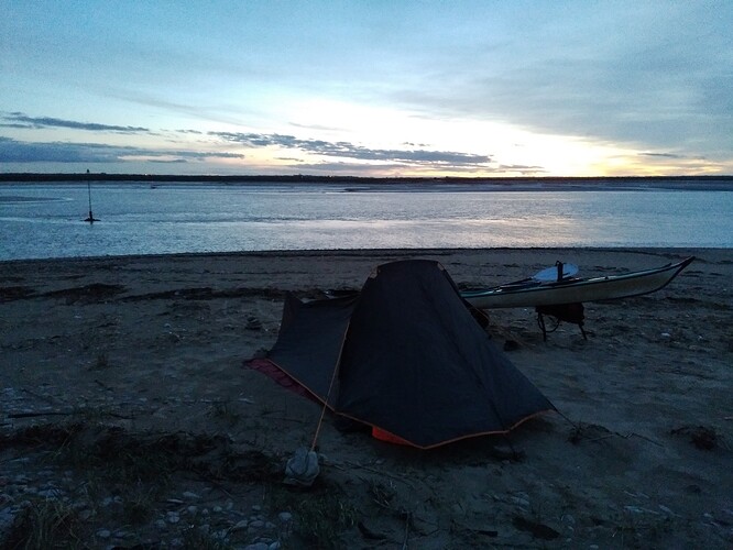 Coucher de soleil sur la baie des Veys et la Manche.jpg