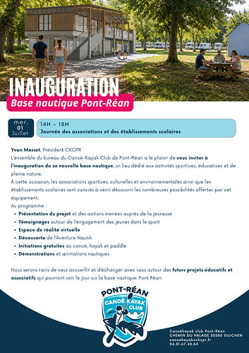 Invitations Inauguration Canoë Kayak Pont Réan